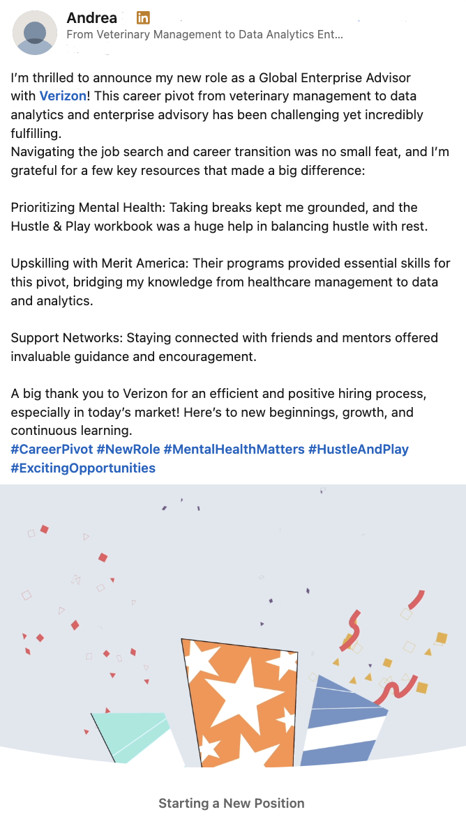 Andrea Page Job Announcement